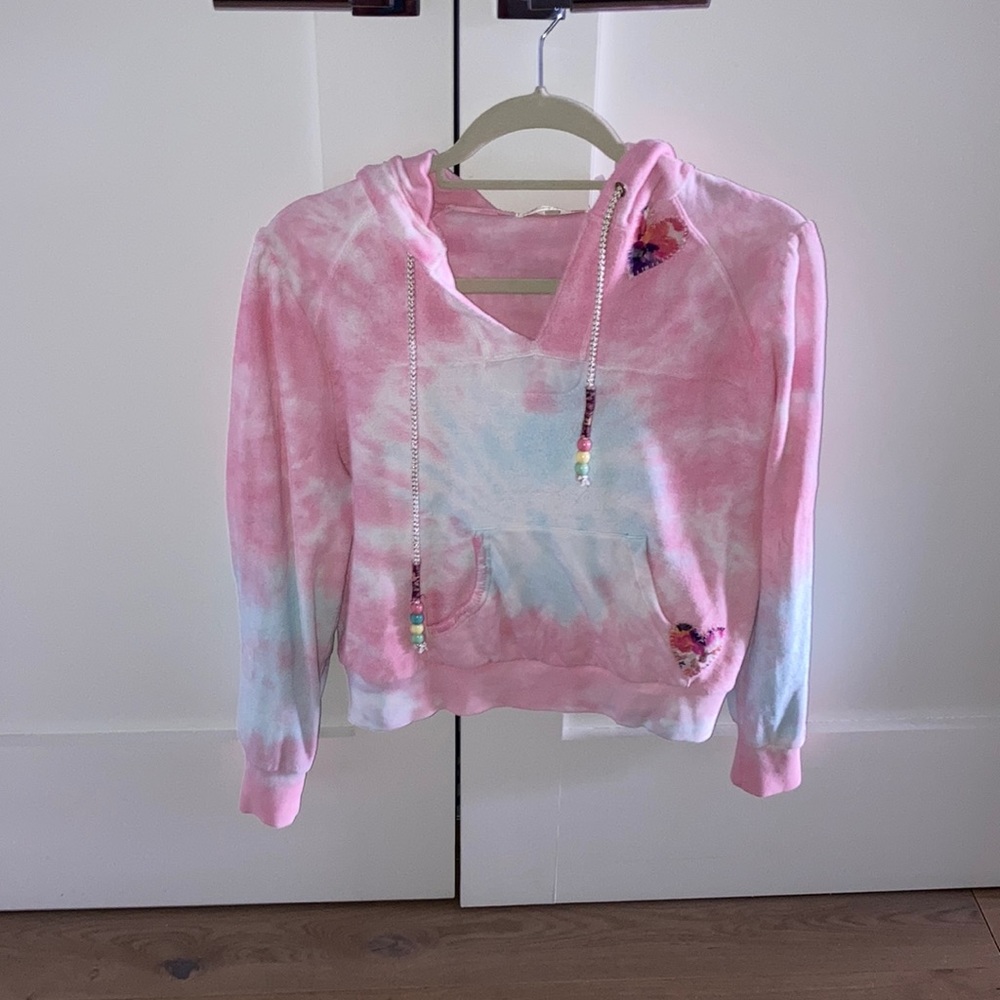Loveshackfancy Kirby hoodie in cherry fizz